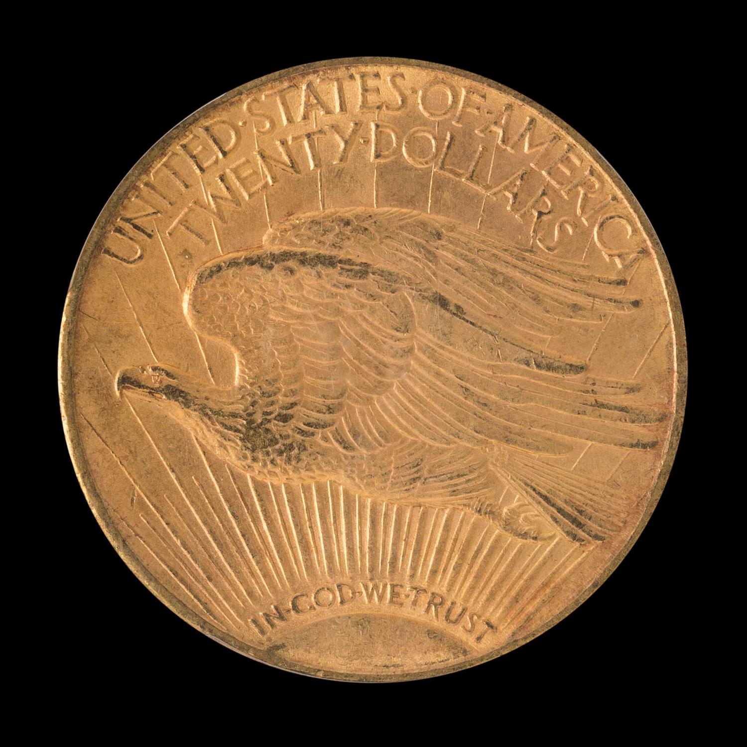 A United States 1909-D St. Gaudens $20 Gold Coin