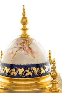A Vienna Gilt Bronze Mounted Porcelain Clock