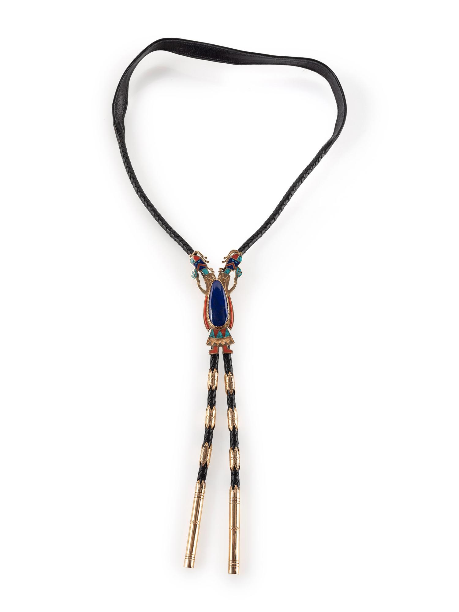 14k Gold and Chanel Inlay Double-Yei Bolo Tie