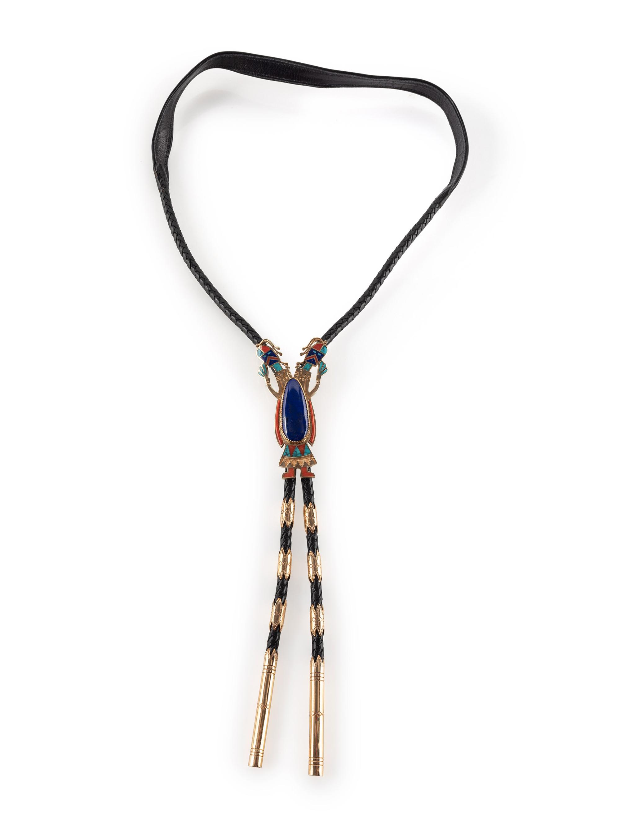 14k Gold and Chanel Inlay Double-Yei Bolo Tie