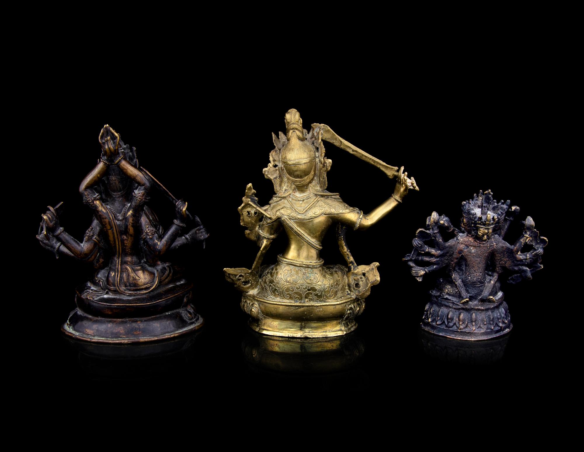Three Sino-Tibetan Bronze Figures