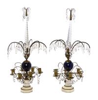A Pair of Baltic Neoclassical Six-Light Candelabra, LATE 18TH/EARLY 19TH CENTURY, Height 27 inches. — LATE 18TH/EARLY 19TH CENTURY,