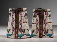 Northern Plains Beaded Leather Cuffs