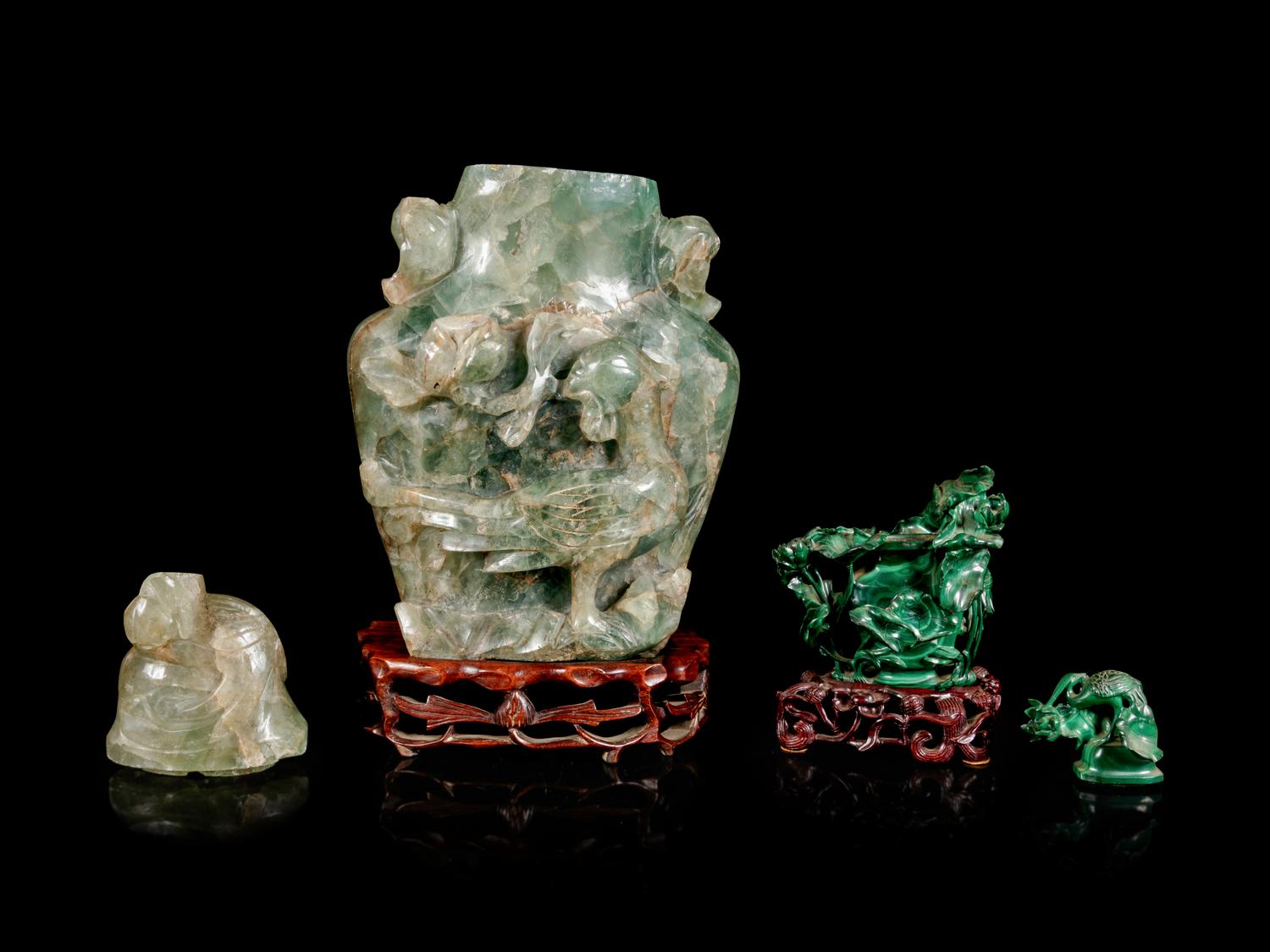 Two Chinese Hardstone Vessels
