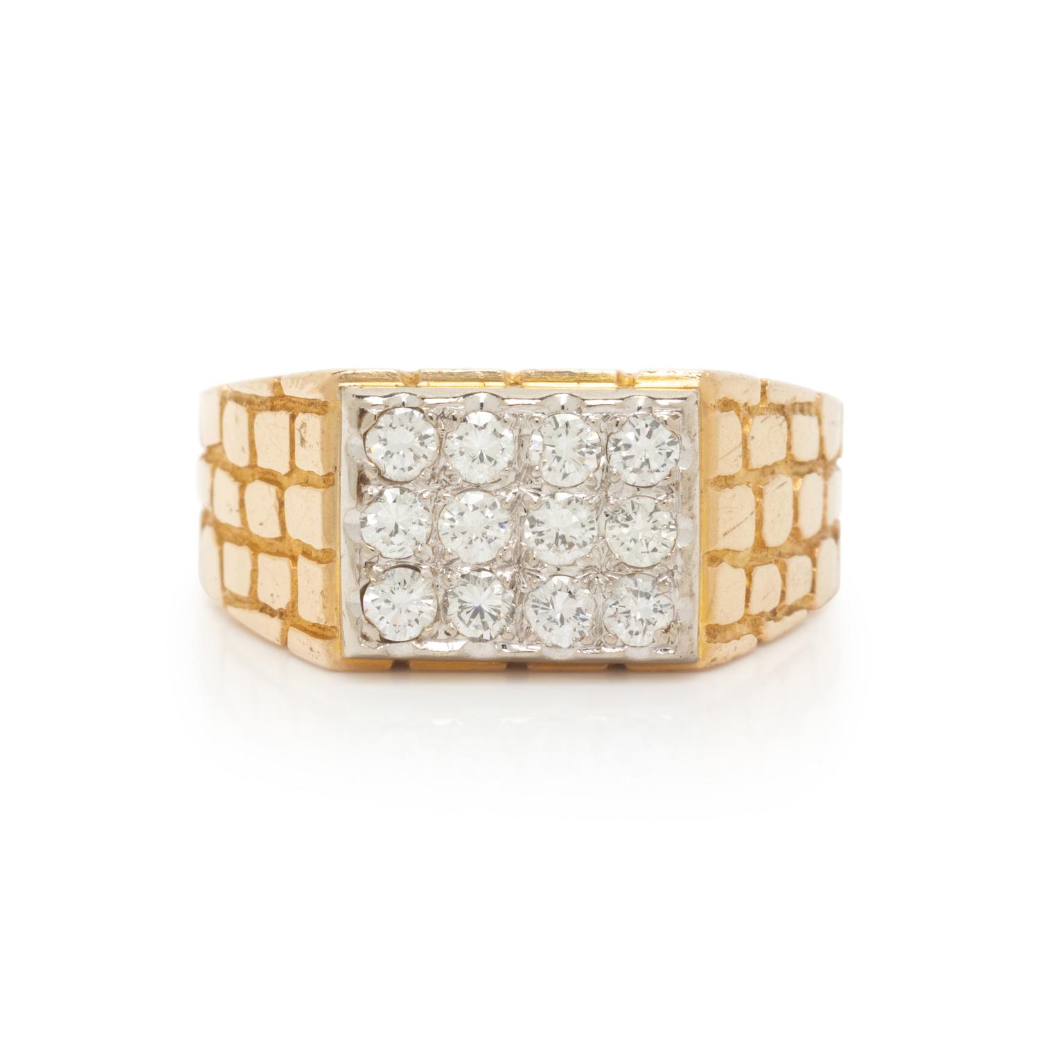 BICOLOR GOLD AND DIAMOND RING