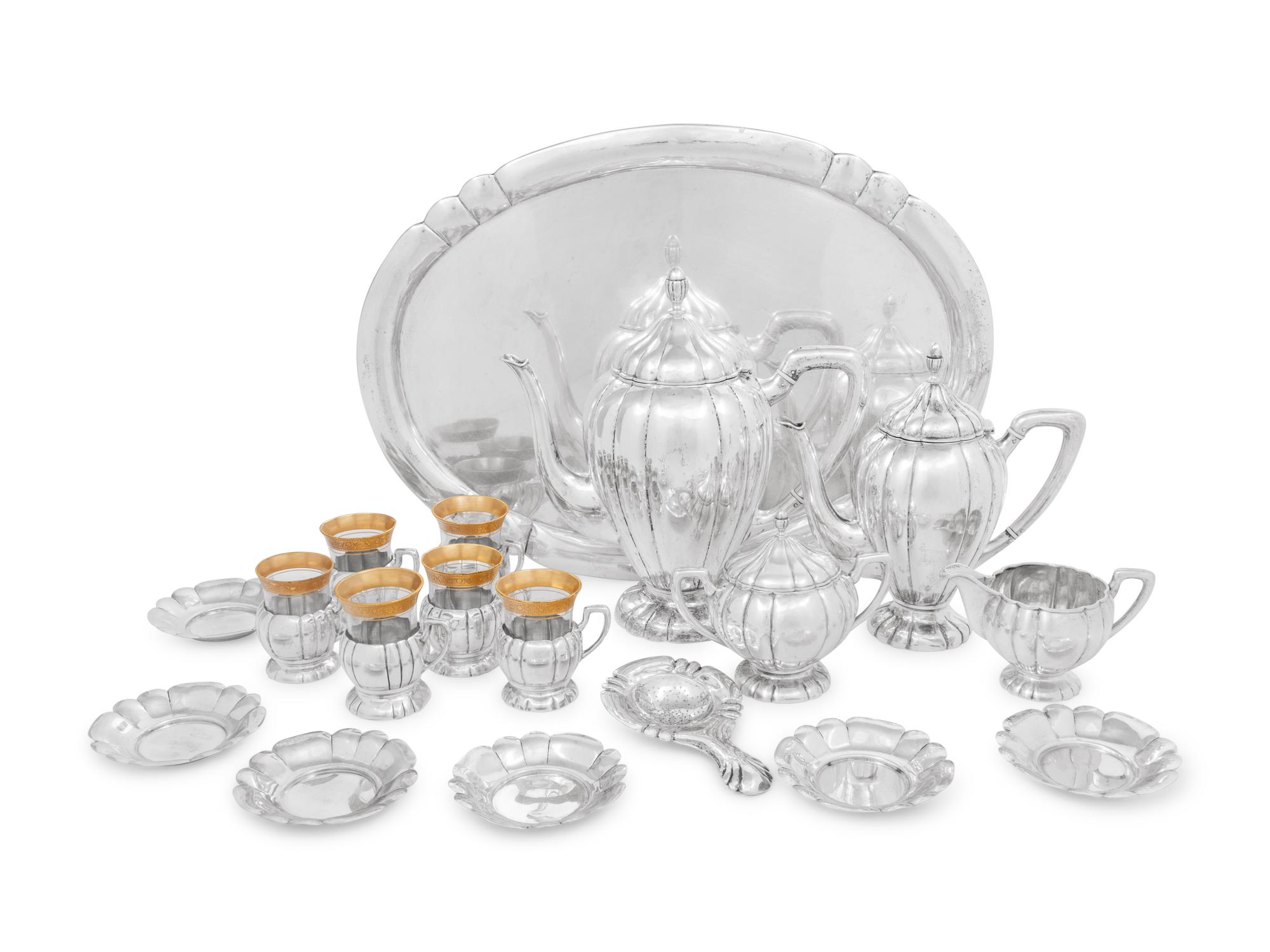A German Silver Tea and Coffee Service