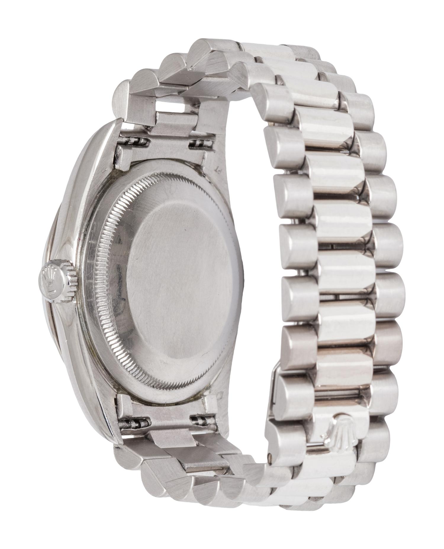 ROLEX, REF. 18206 PLATINUM 'OYSTER PERPETUAL DAY-DATE' WRISTWATCH