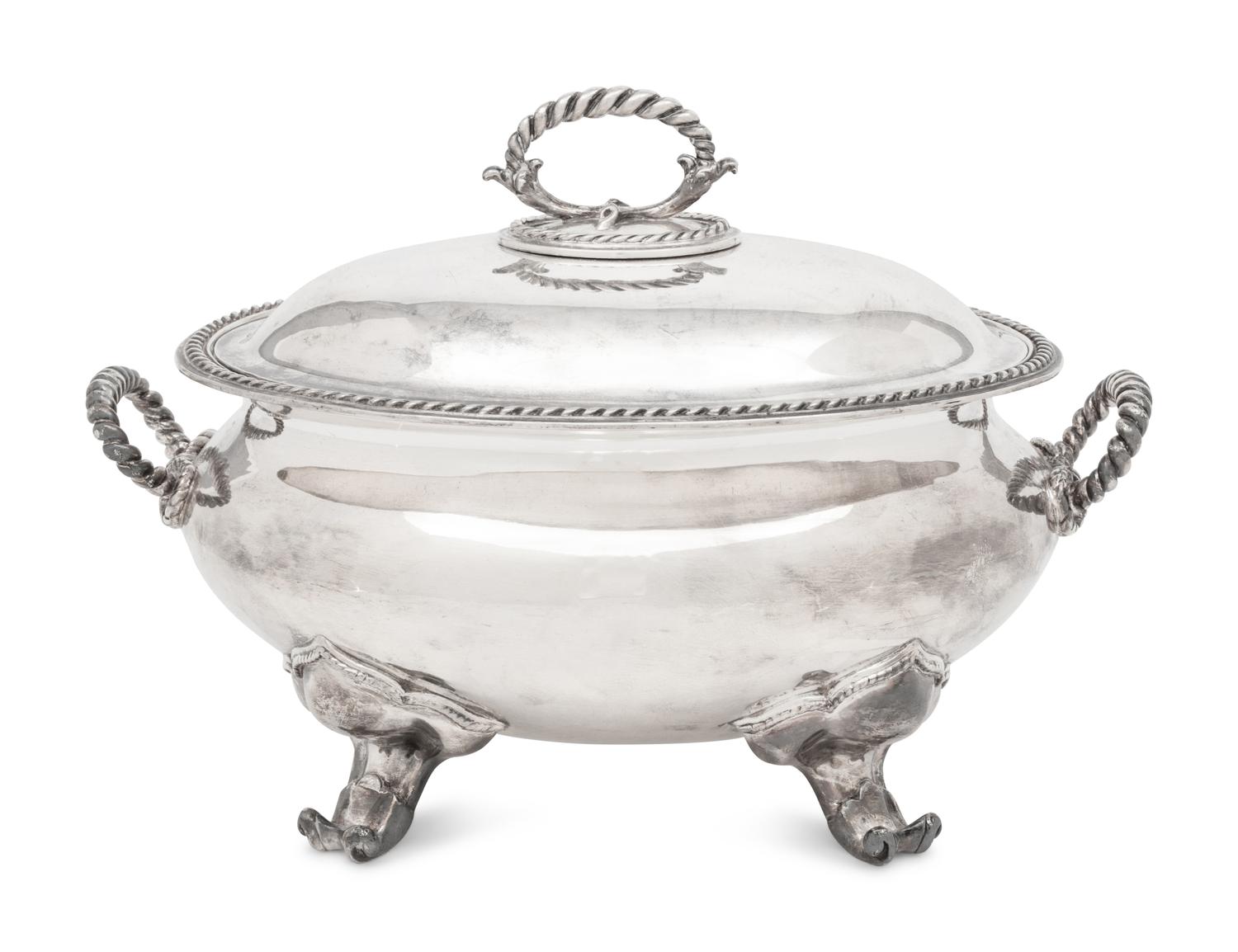 An English Silver-Plate Covered Tureen