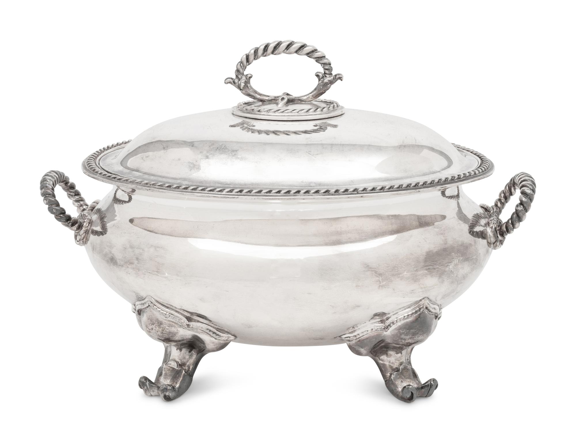 An English Silver-Plate Covered Tureen