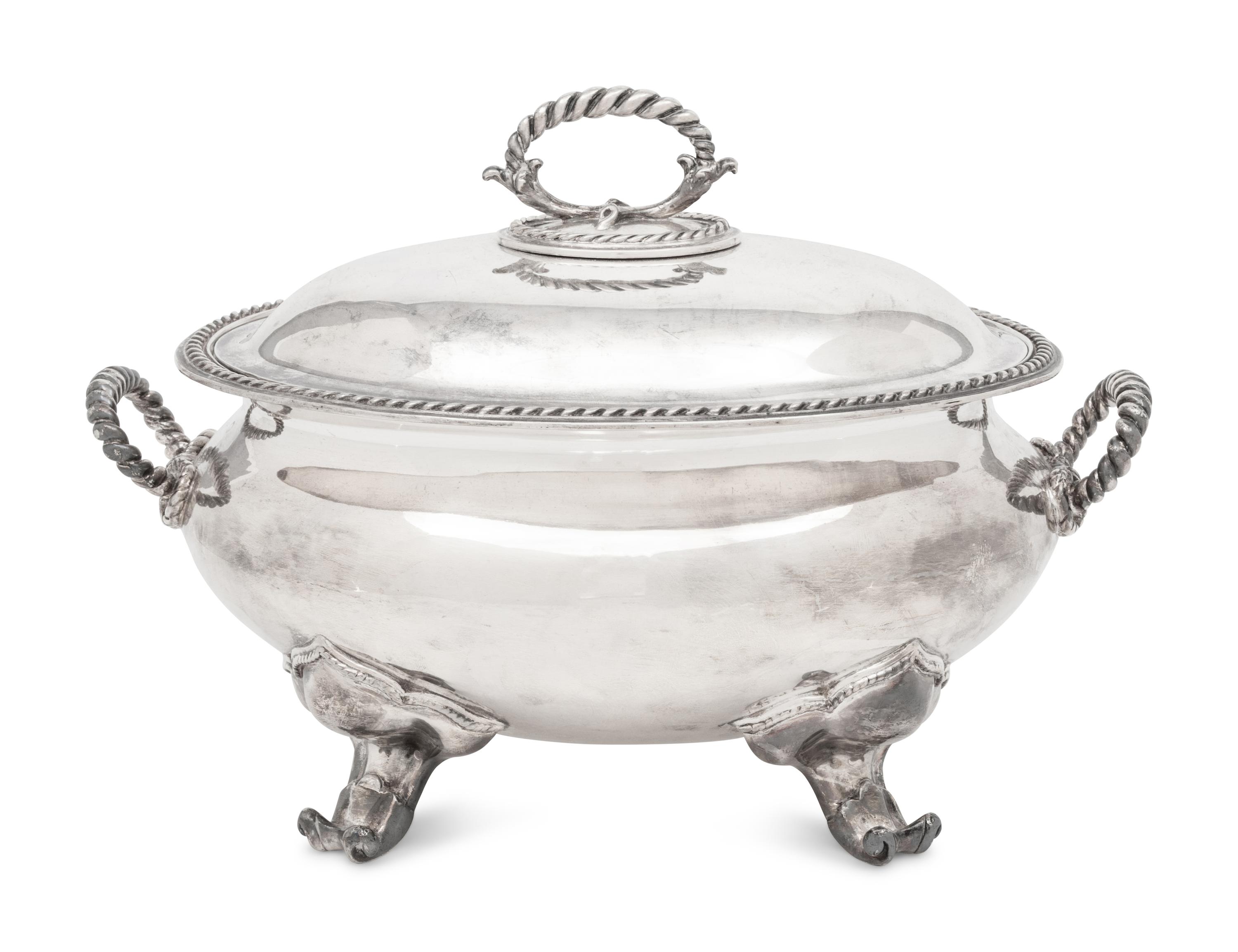 An English Silver-Plate Covered Tureen
