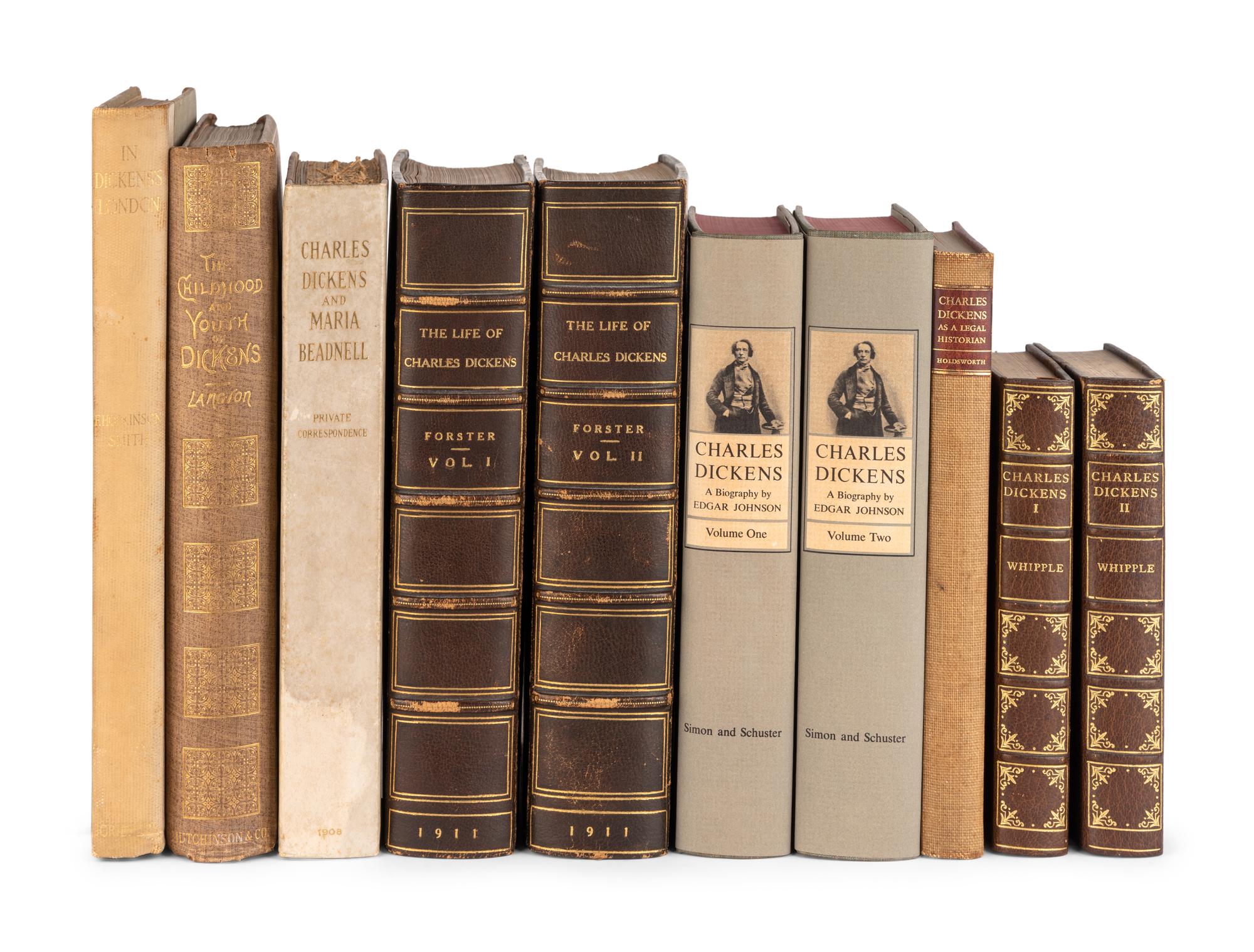 [DICKENS, Charles (1812-1870)]. A group of 8 works about Dickens and his life, including: