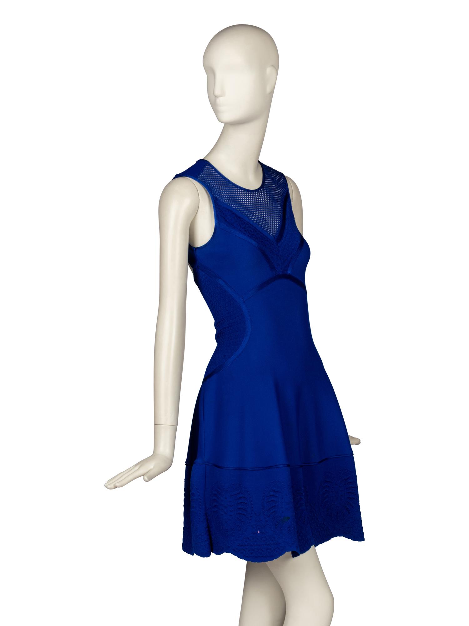 Roberto Cavalli, Blue Knit Dress