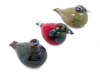 Ovia Toikka, (Finnish, b. 1931), Three Bird Figures Iittala/Nuutajarvi, Finland