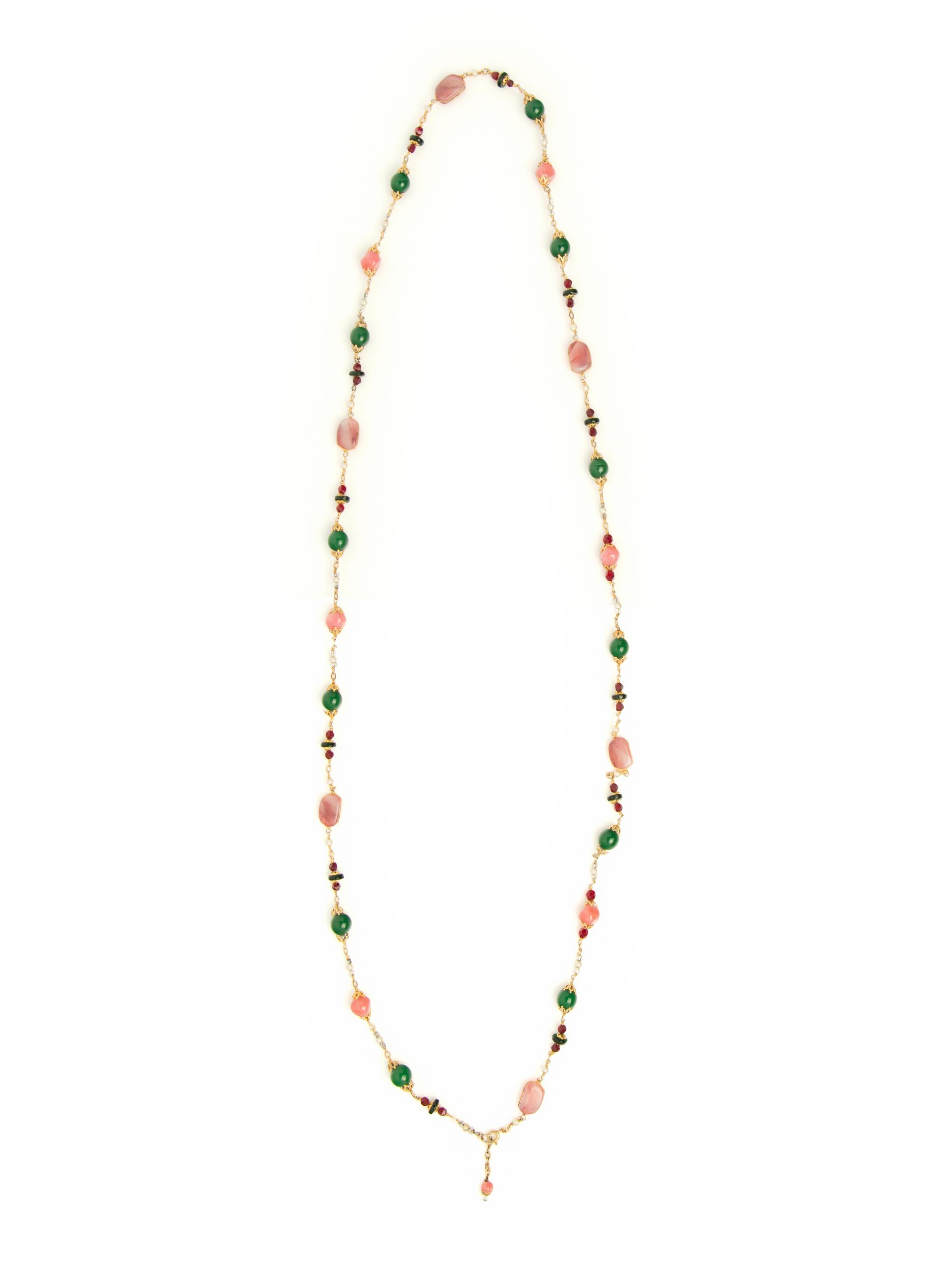 Couture Sautoir Necklace Attributed to Chanel by Robert Goossens, 1954-74