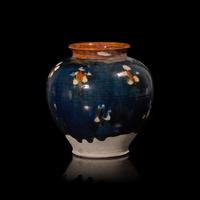 A Chinese Sancai Glazed Pottery Jar, Tang Dynasty 唐 三彩罐