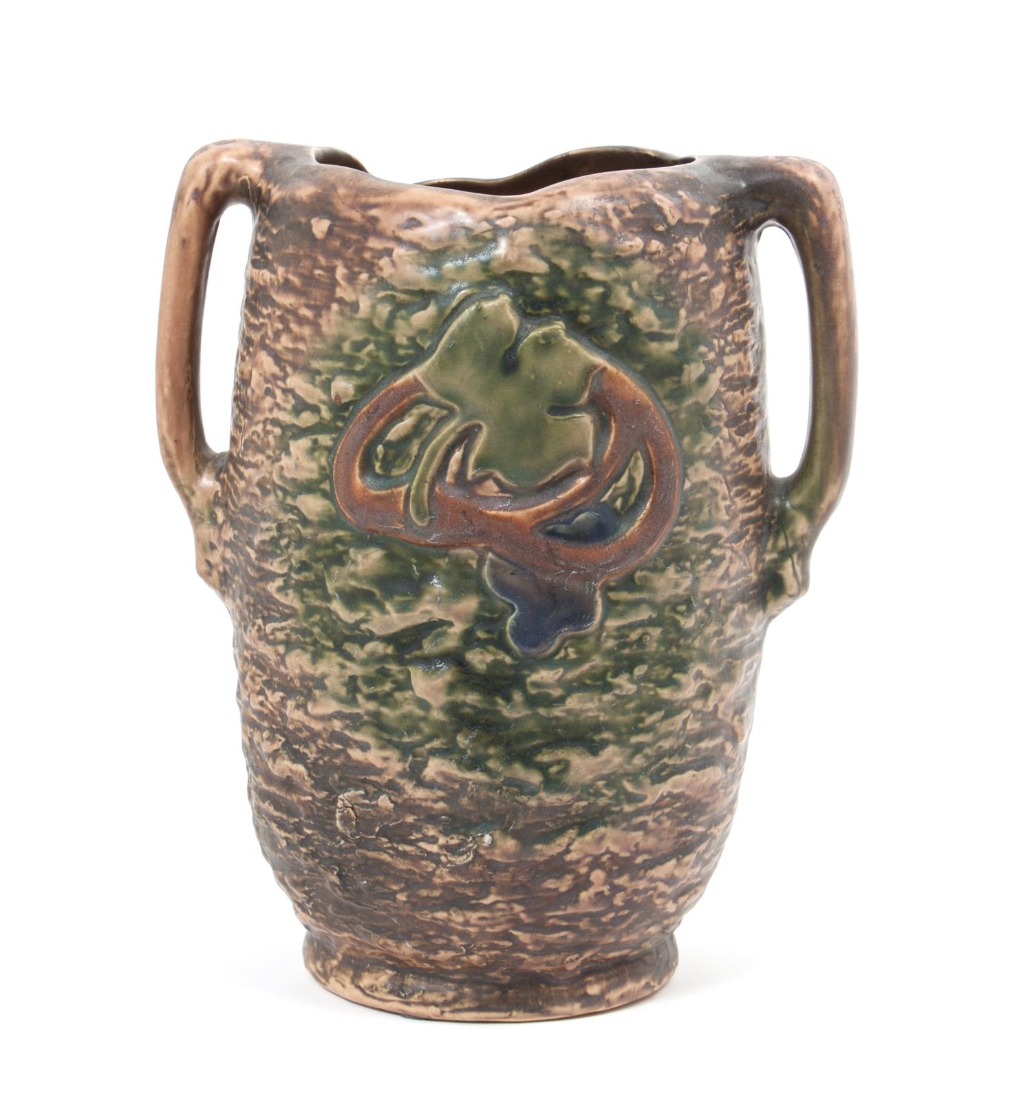 A Roseville Imperial I Handled Vase Height 10 inches. — EARLY 20TH CENTURY