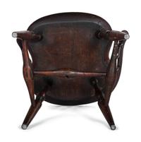 A Low-Back Compass-Seat Windsor Armchair