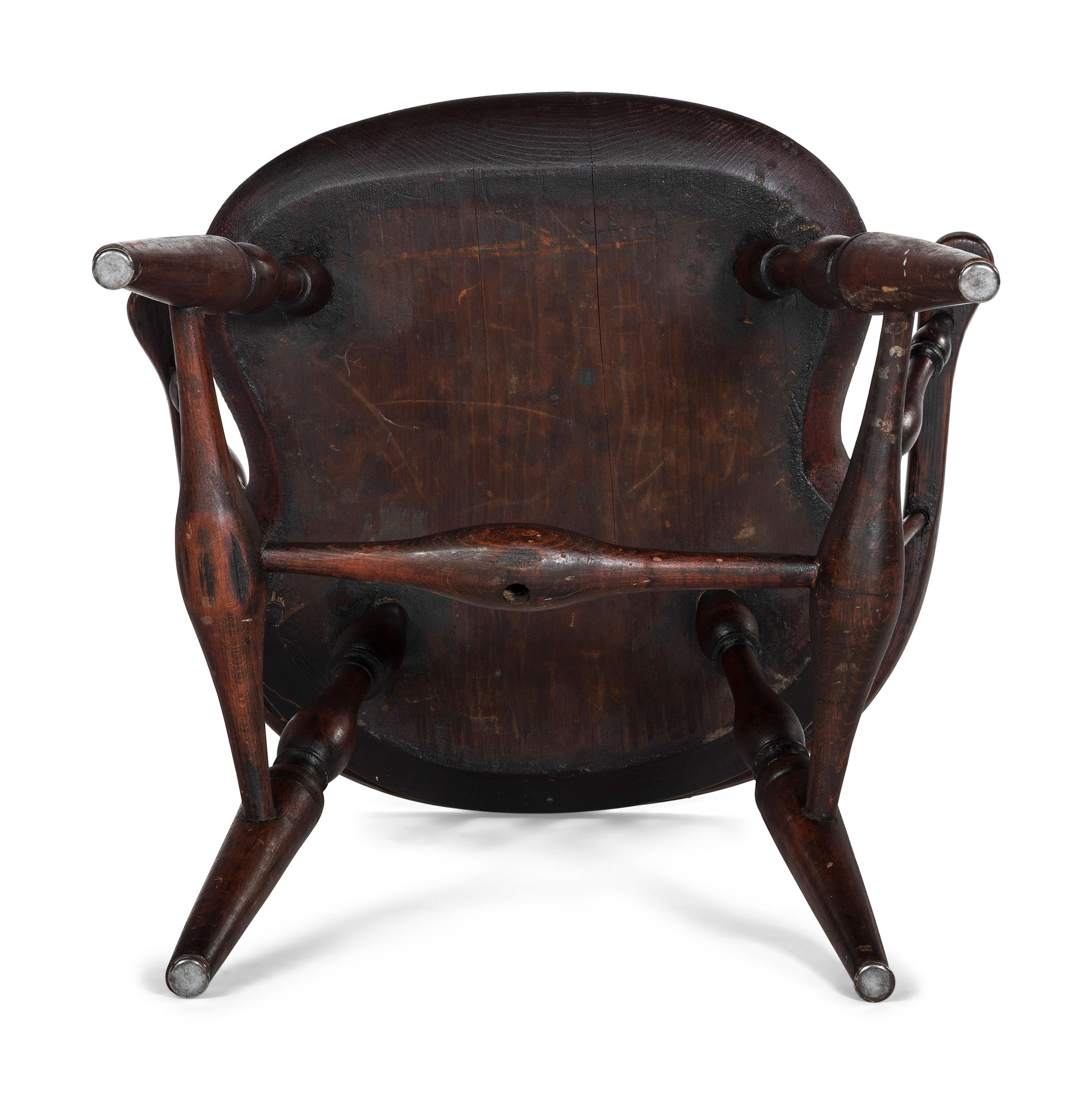 A Low-Back Compass-Seat Windsor Armchair