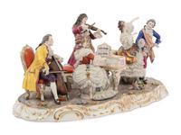 A Capodimonte Porcelain Figural Group