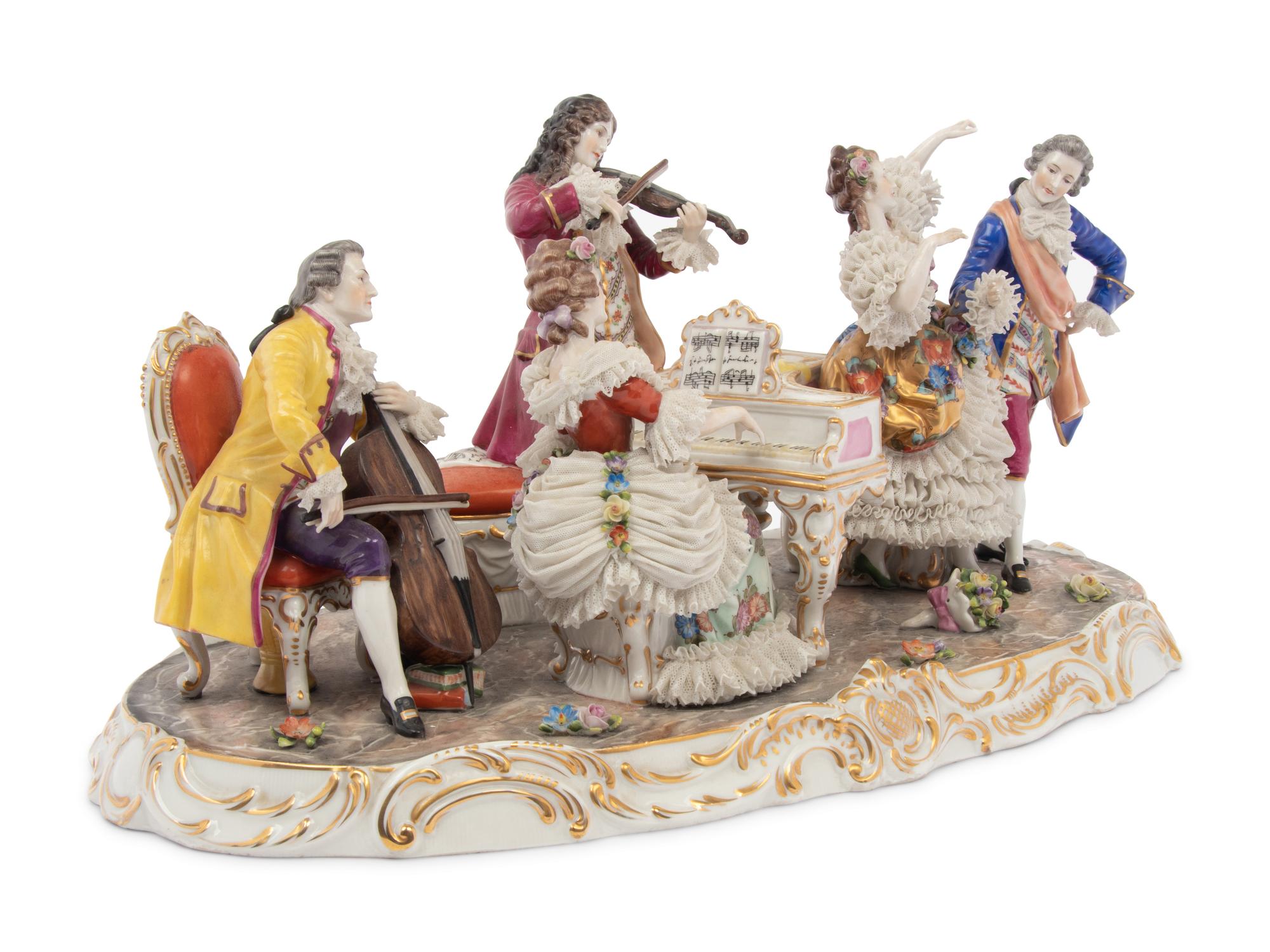 A Capodimonte Porcelain Figural Group