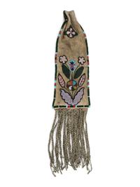 Metis Cree Beaded Hide Tobacco Bag