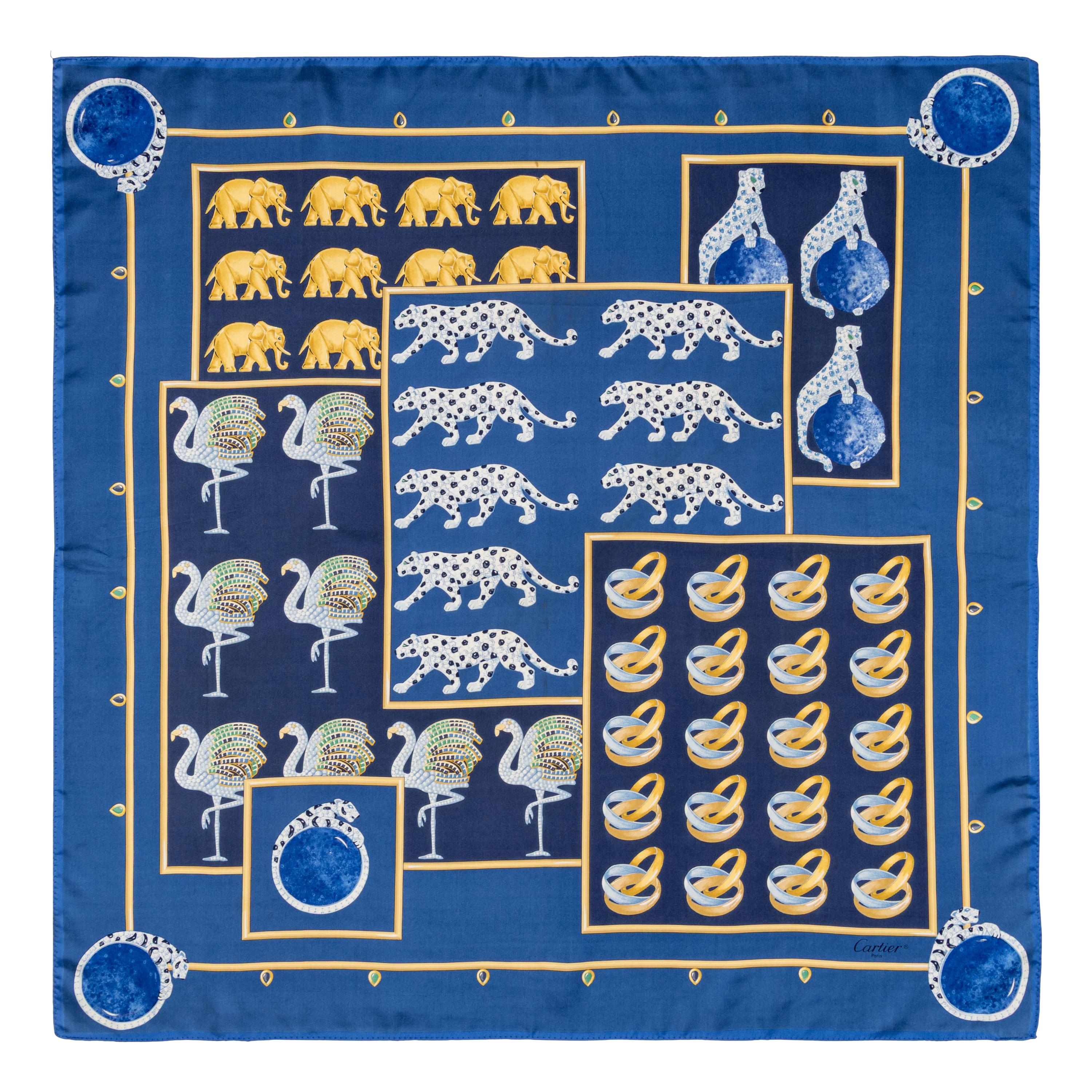 Cartier, Five Silk Scarves