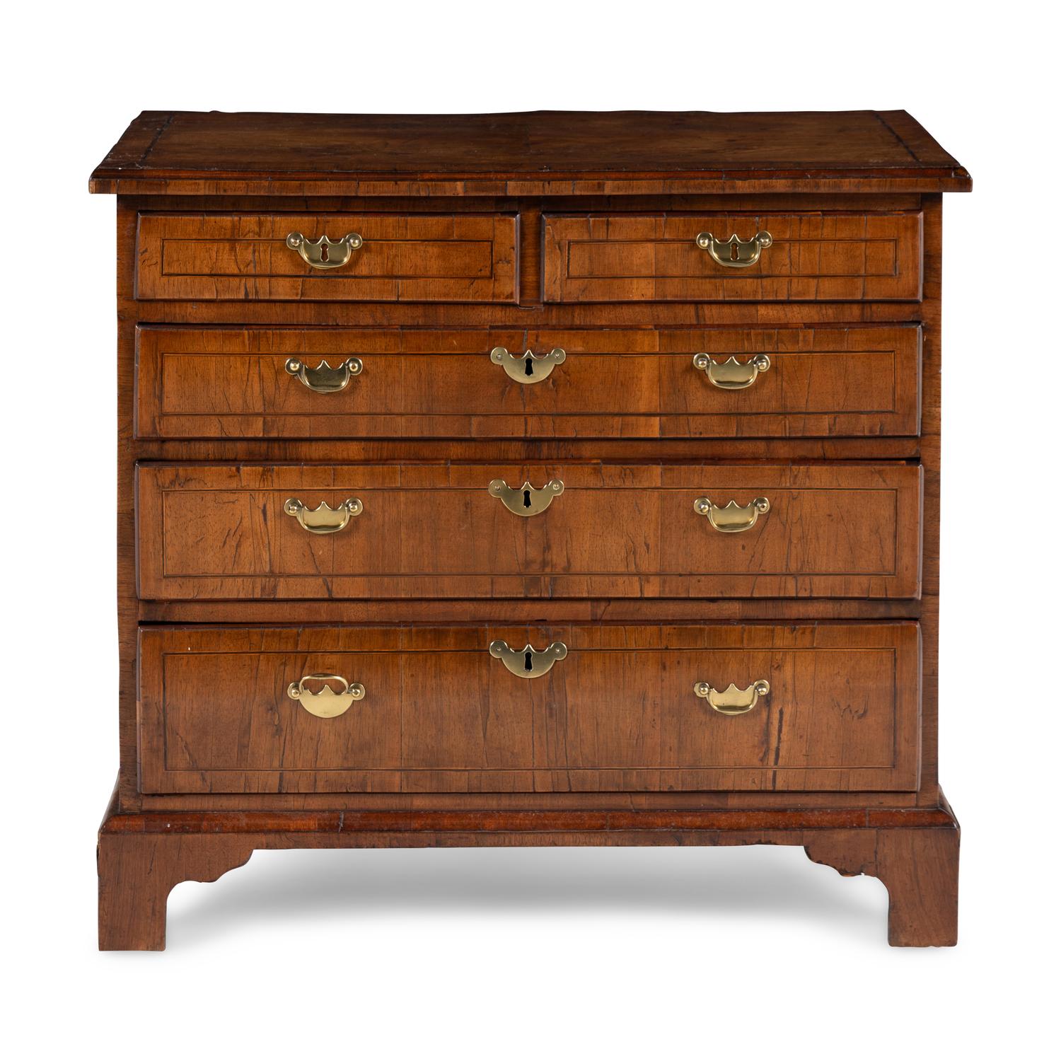 A George II Walnut Chest of Drawers
