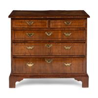 A George II Walnut Chest of Drawers