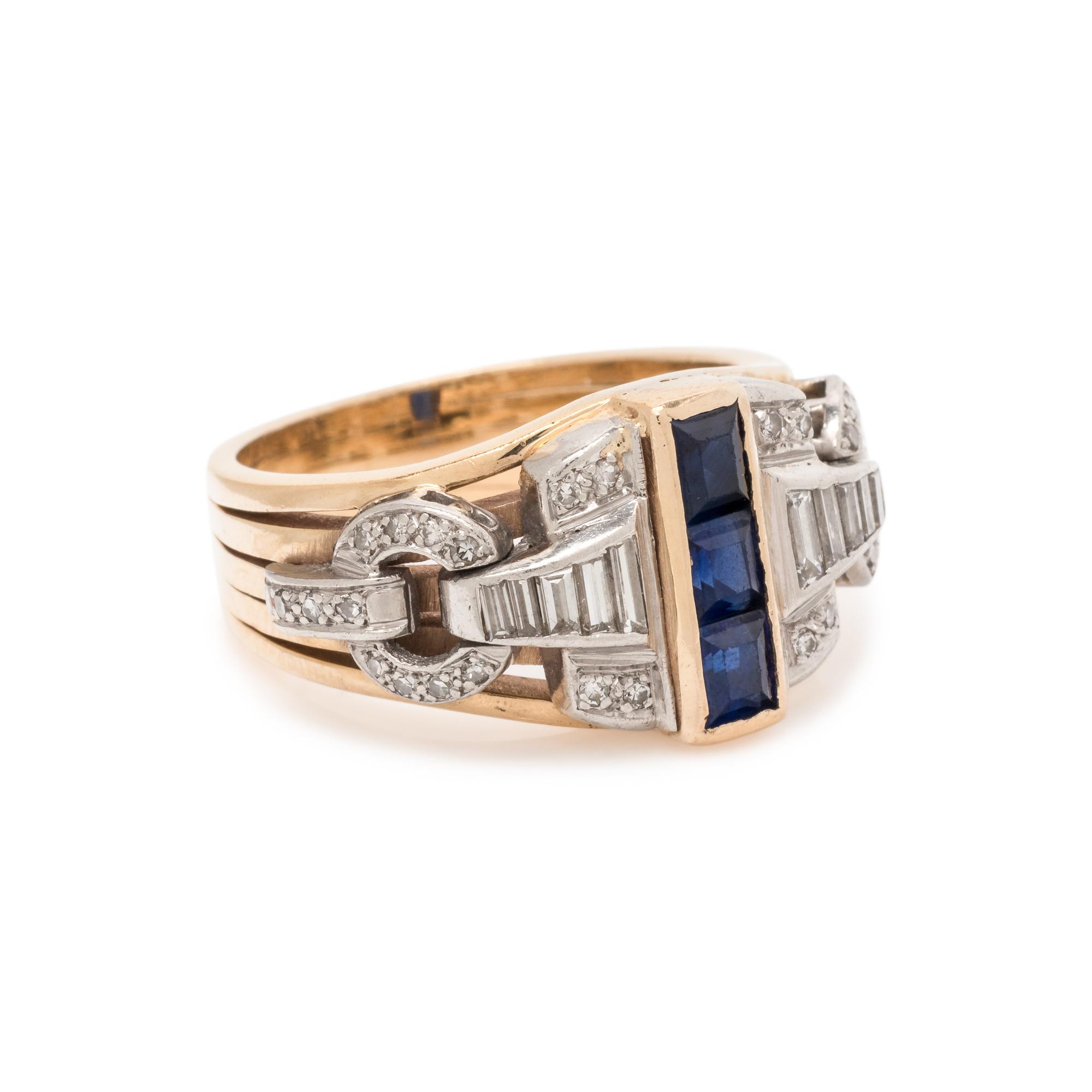SAPPHIRE AND DIAMOND RING