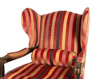A Pair of Louis XVI Style Wingback Armchairs