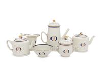A Chinese Export Porcelain Six-Piece Tea and Coffee Service