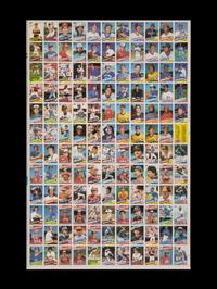 A Complete Set of 1985 Topps Baseball Cards in Six Uncut Sheets Featuring Mark McGwire, Roger Clemens and Kirby Puckett Rookie Cards