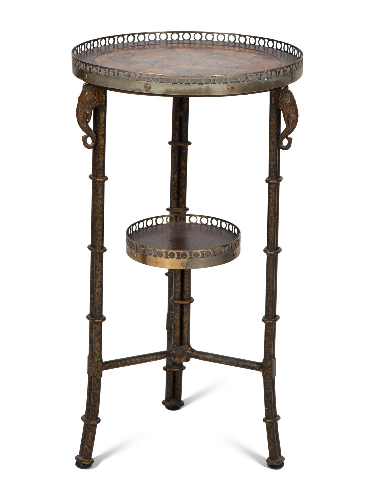 A French Brass Side Table After the Model by Adam Weisweiler