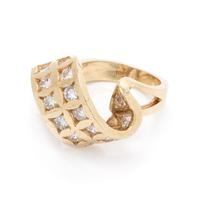 YELLOW GOLD AND DIAMOND RING