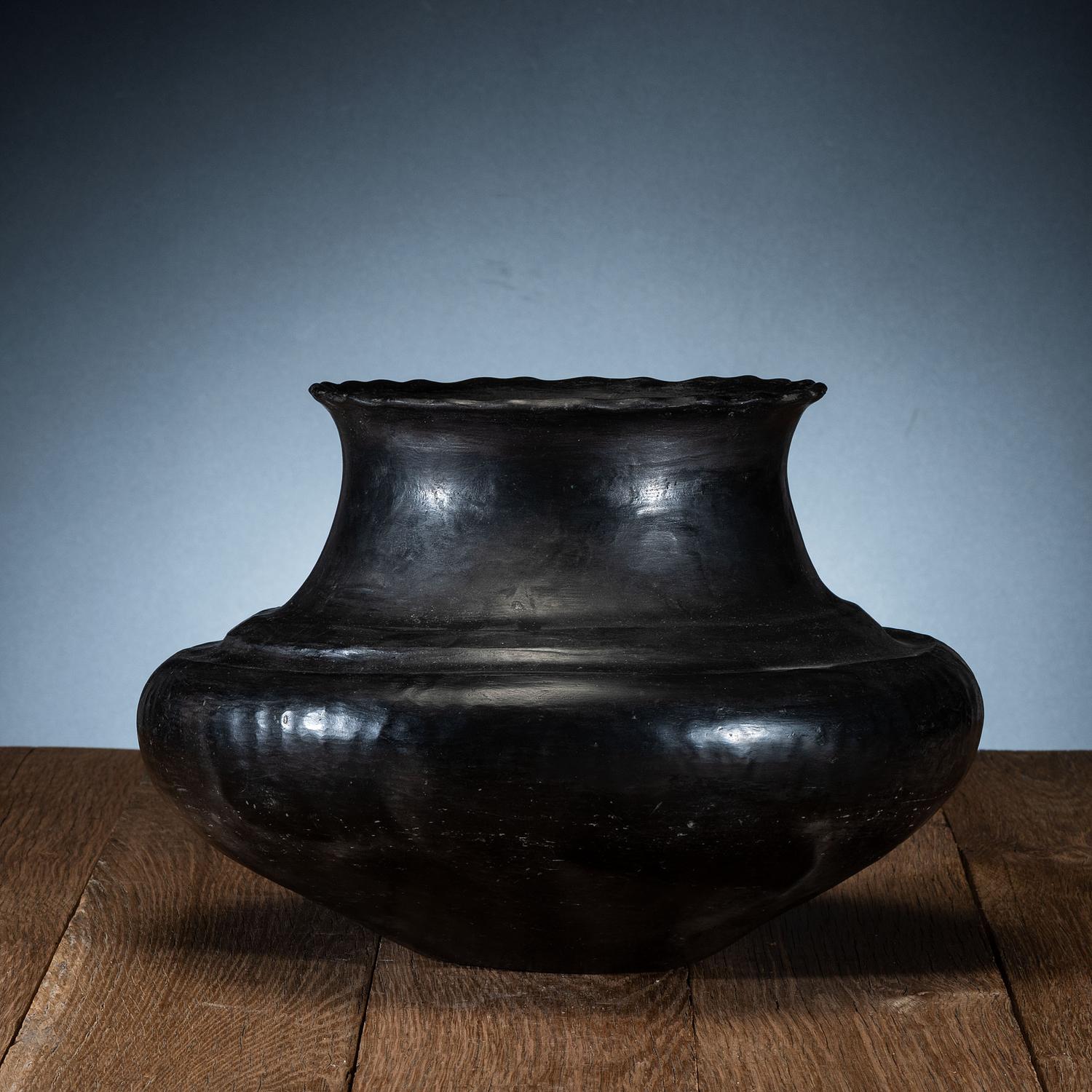 Ohkay Owingeh (San Juan) Blackware Pottery Olla
