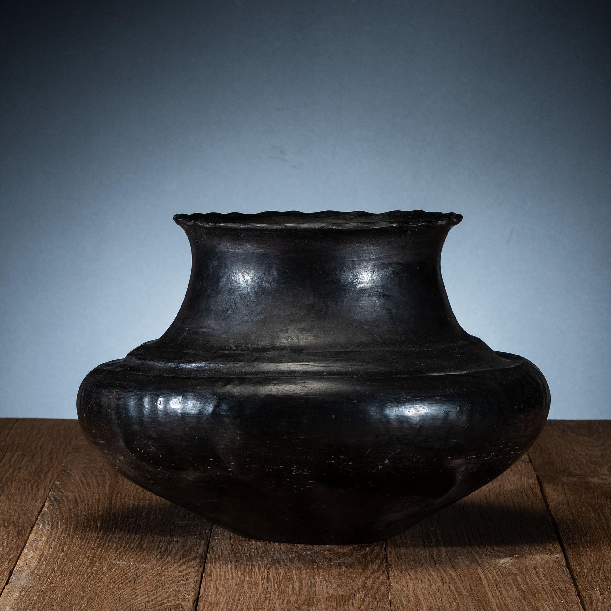 Ohkay Owingeh (San Juan) Blackware Pottery Olla