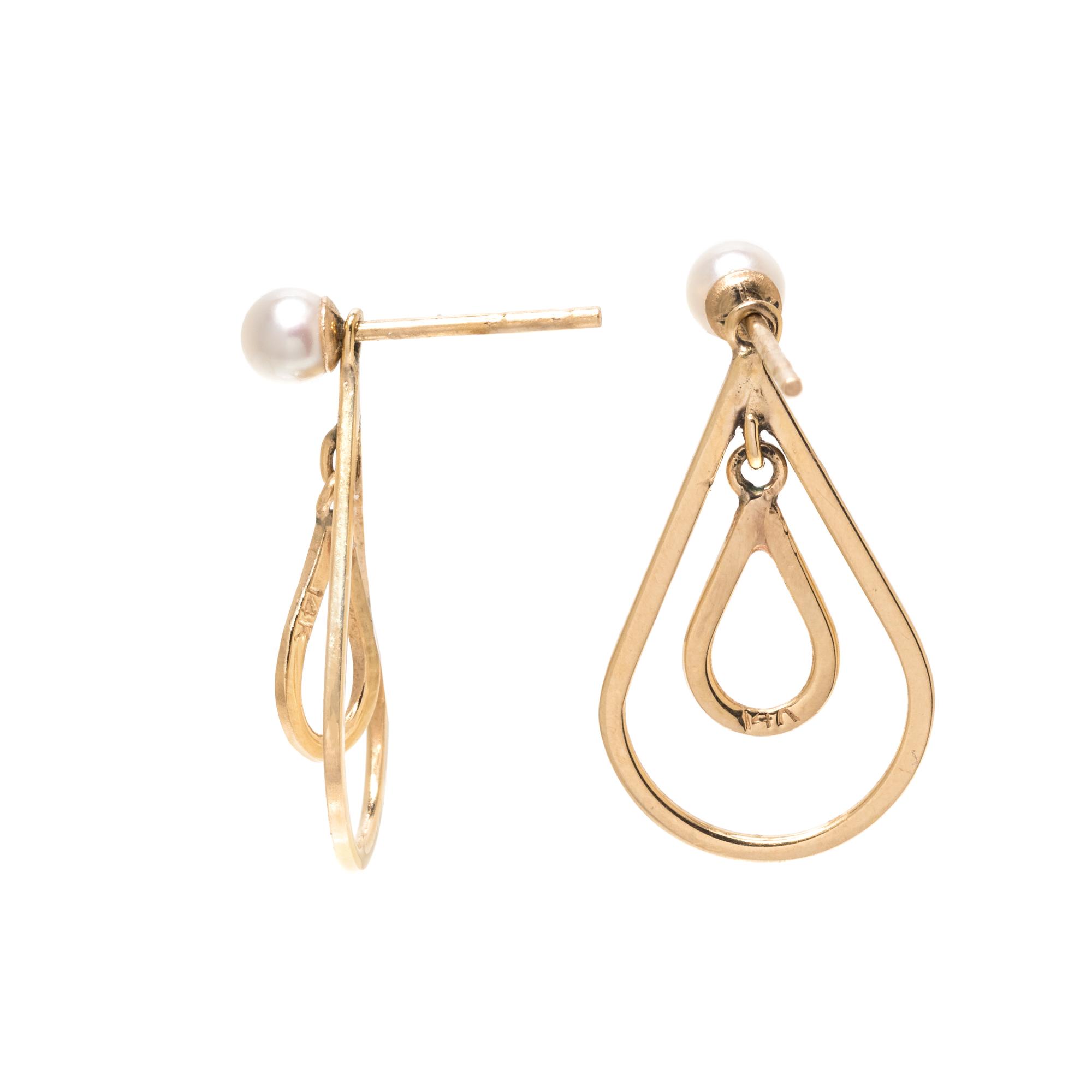 COLLECTION OF YELLOW GOLD AND CULTURED PEARL JEWELRY