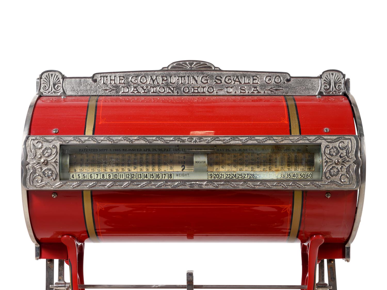 A Red Vintage Computing Scale