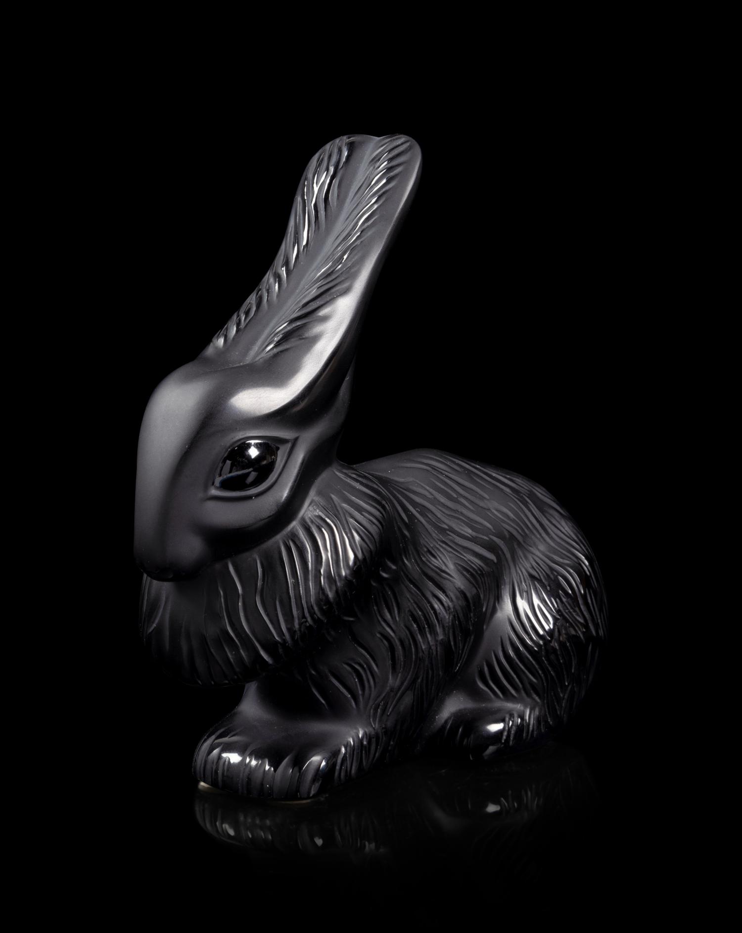 A Lalique Cesar Rabbit Sculpture