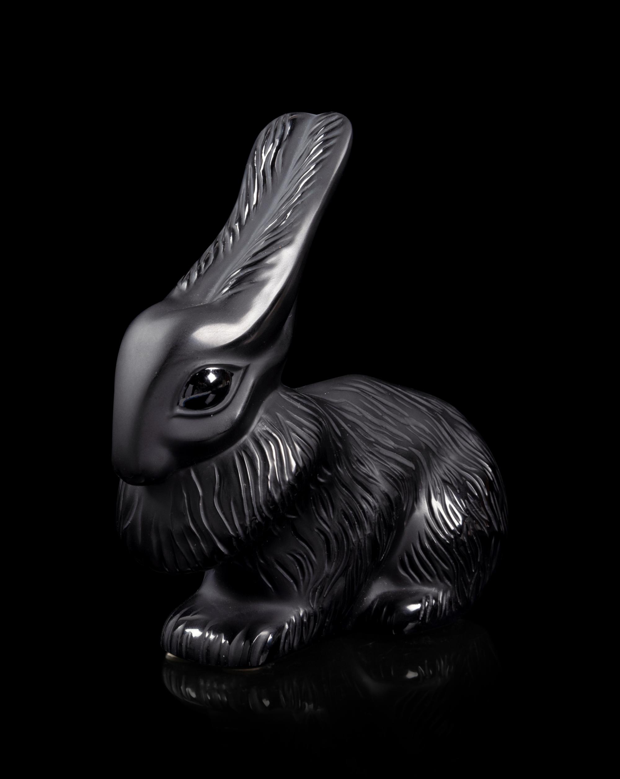 A Lalique Cesar Rabbit Sculpture