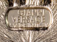 A Gianni Versace Amber Medallion and Rhinestone Greco Link Belt, Length: 61"- 66".