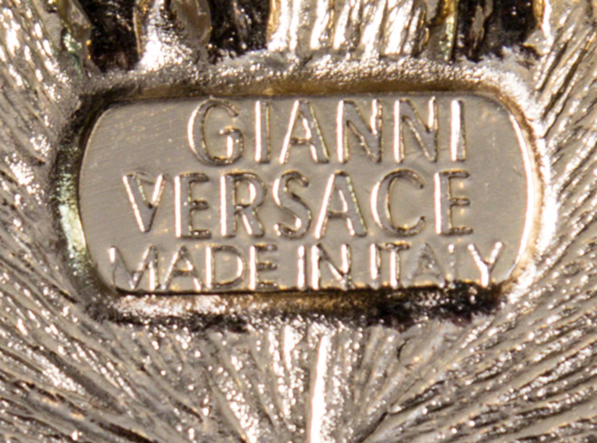 A Gianni Versace Amber Medallion and Rhinestone Greco Link Belt, Length: 61"- 66".