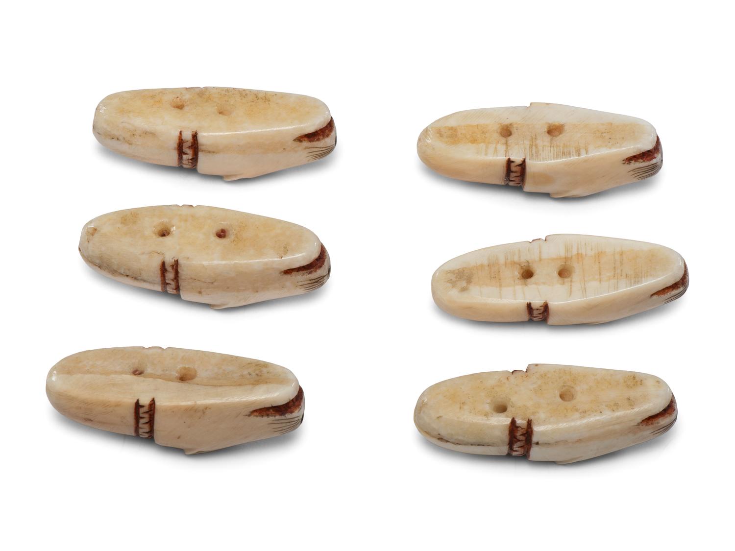 Iñupiat Carved Polar Bear Toggles / Buttons