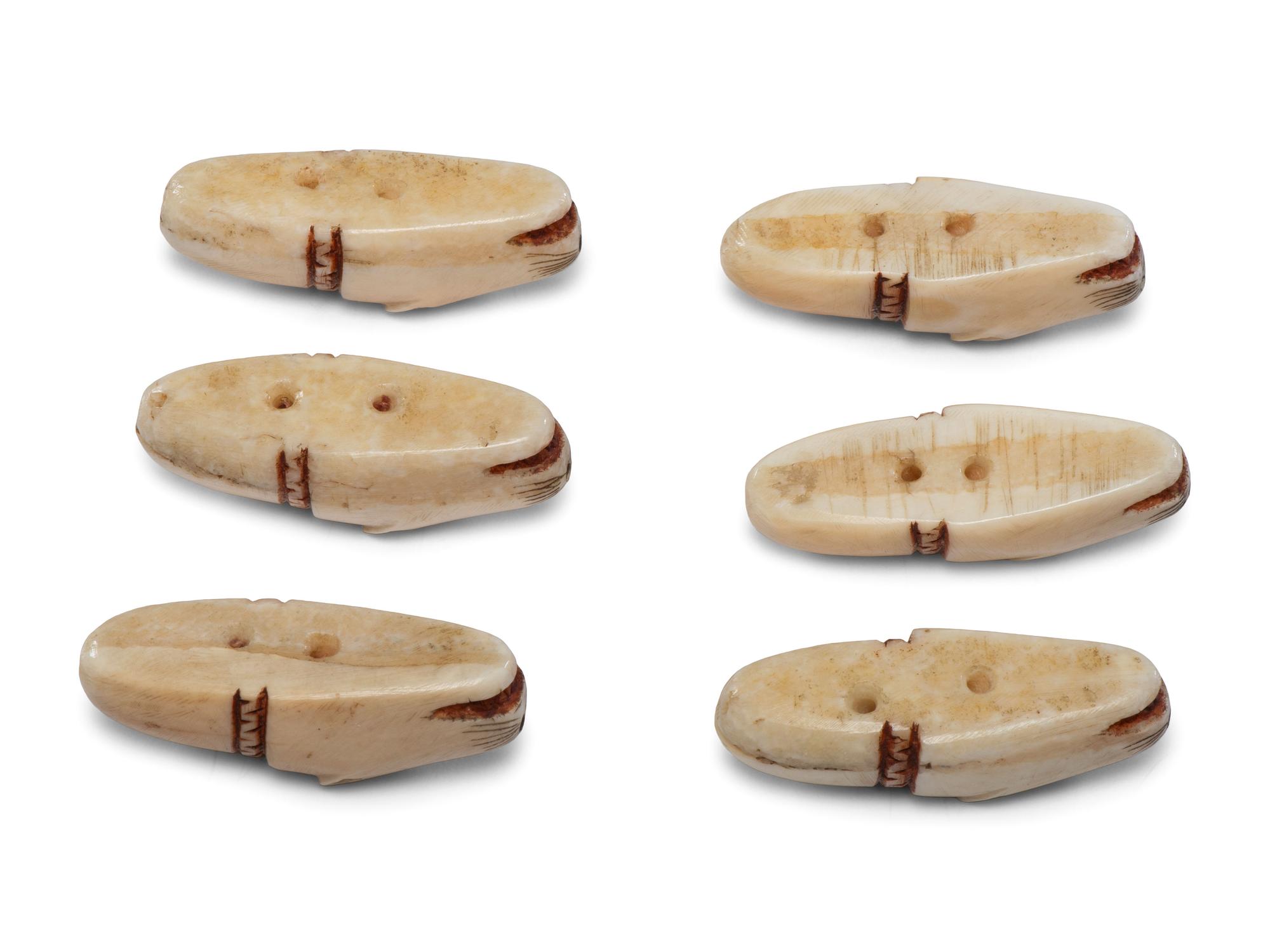 Iñupiat Carved Polar Bear Toggles / Buttons