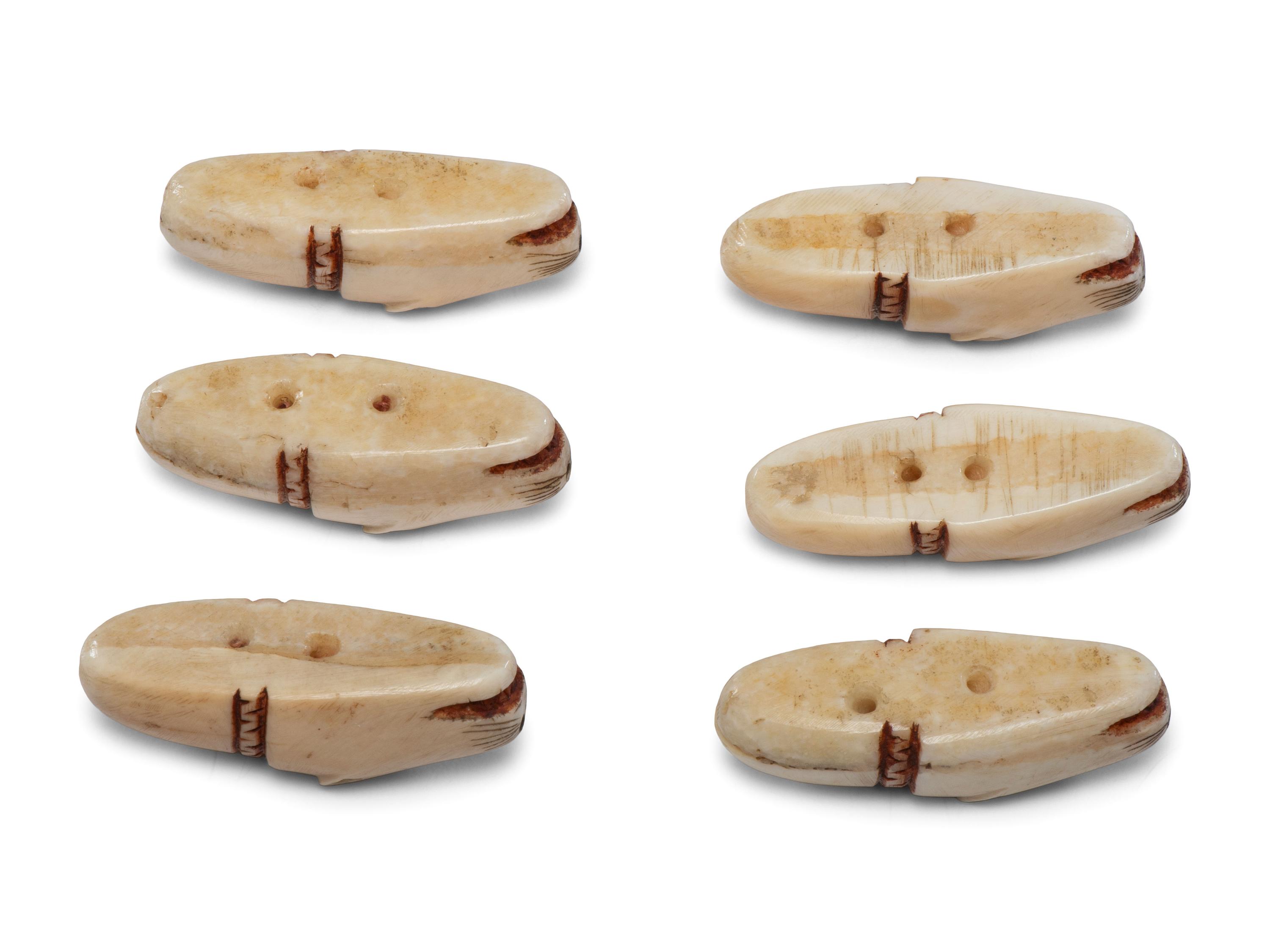 Iñupiat Carved Polar Bear Toggles / Buttons