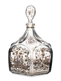 An Émile Gallé En Grisaille Enameled Decanter