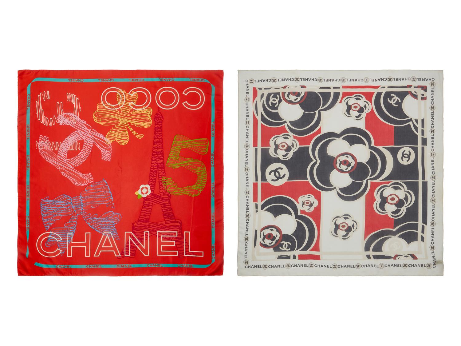 Two Chanel Scarves