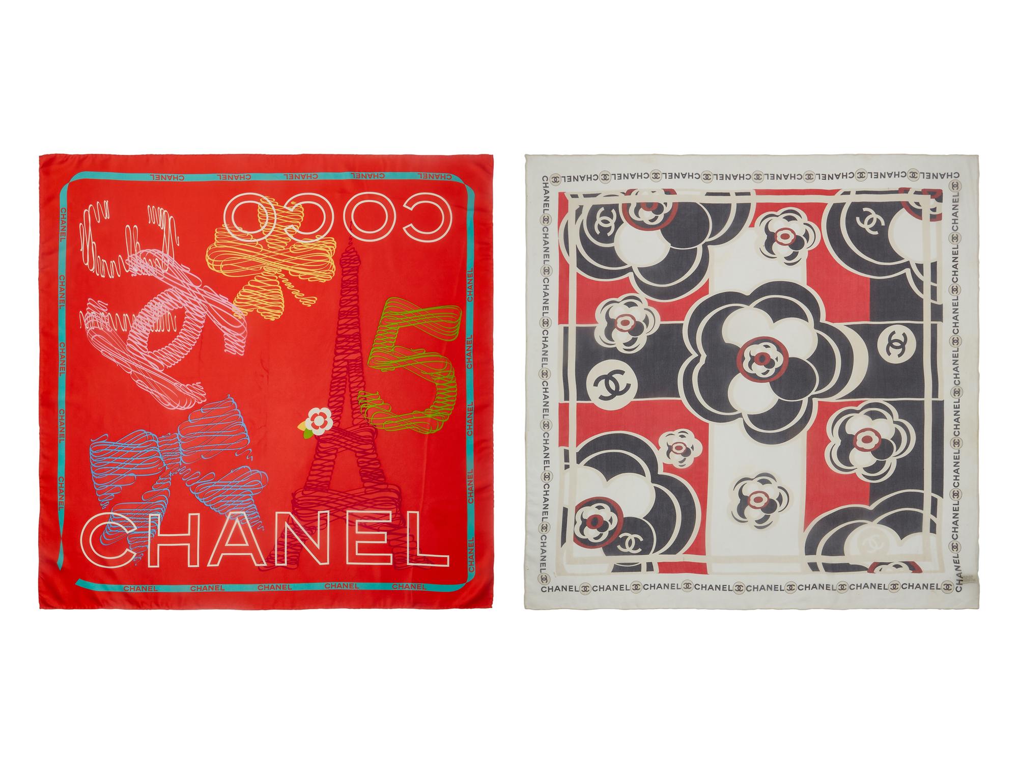 Two Chanel Scarves