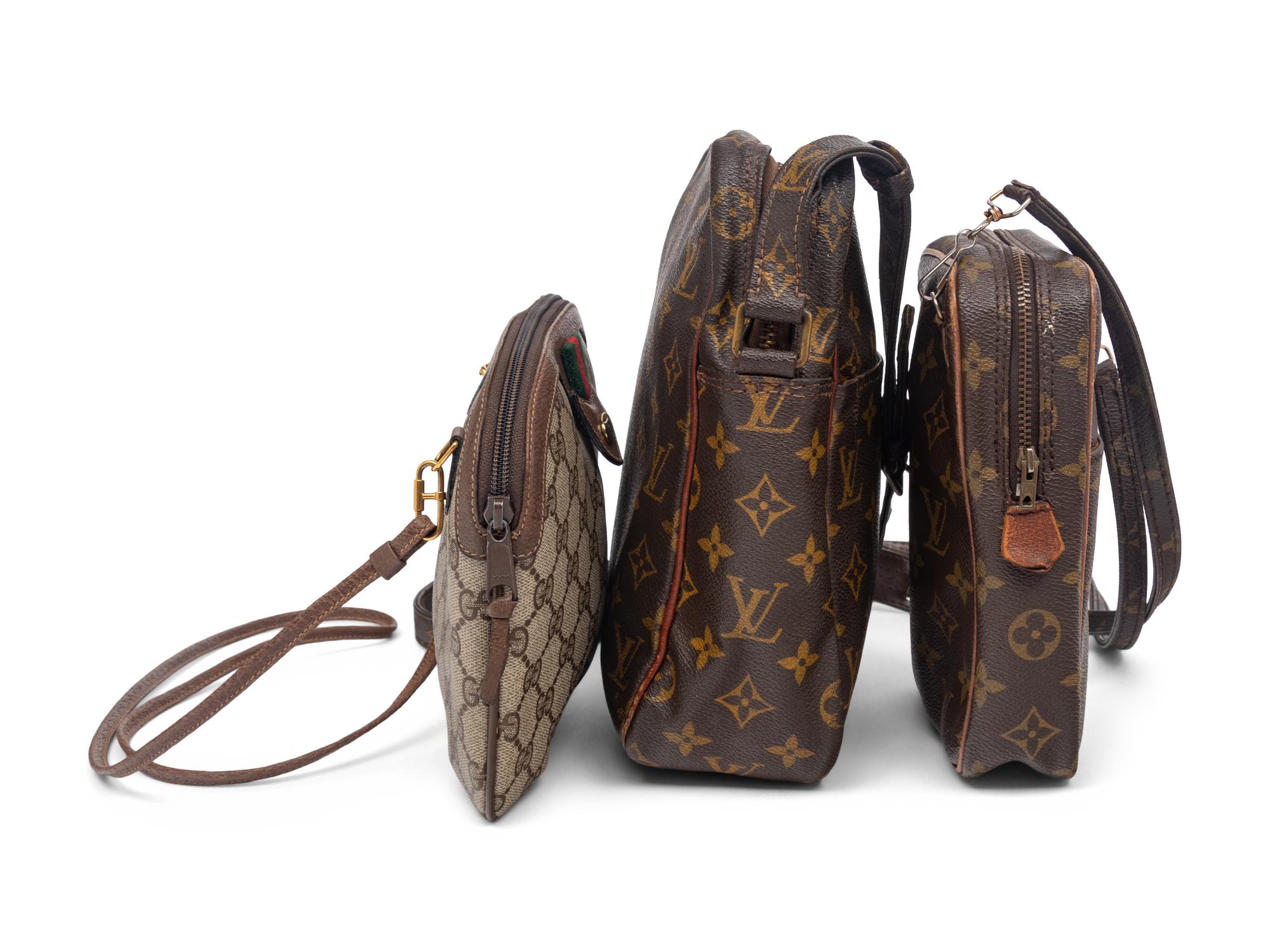 Louis Vuitton and Gucci Vintage Monogram Shoulder Bags