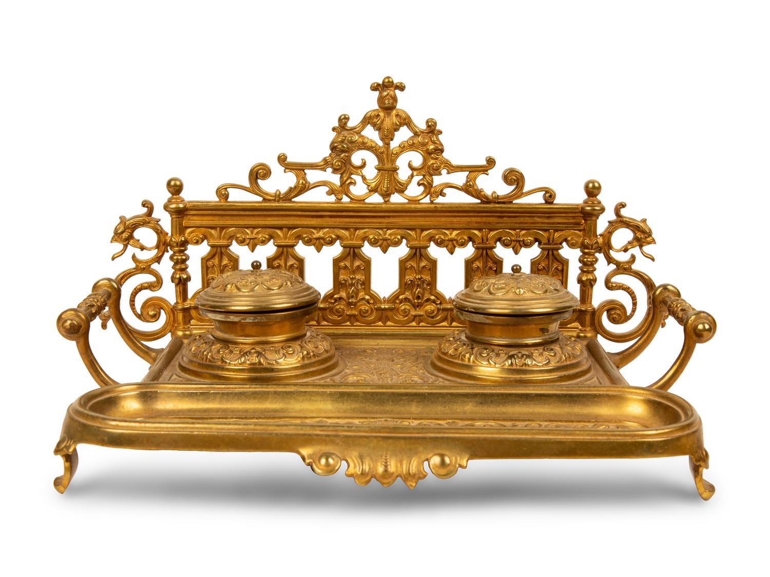 A Group of Continental Brass Desk Articles — LATE 19TH/20TH CENTURY